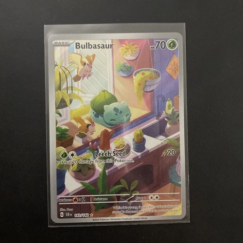 Pokémon TCG Bulbasaur Stellar Crown Illustration Card 143/142