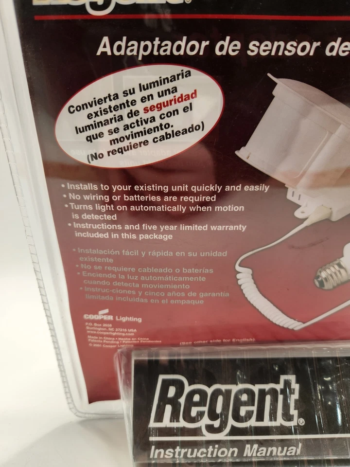 Regent  Motion Activated Sensor Single Lite Adapter  MSRU180W NIP - Image 4 of 4