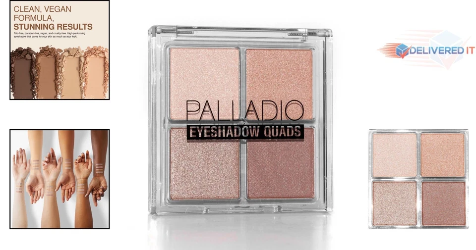 Eyeshadow Quad Palette Botanical Nourishing Matte & Metallic Shades - Image 2 of 4