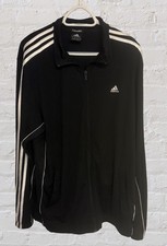 Vintage Adidas Clima365 Full-Zip Windbreaker Jacket With White Stripe Large