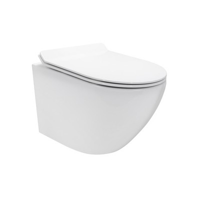 Toilette Hänge WC Spülrandlos inkl. WC Sitz mit Absenkautomatik SOFTCLOSE