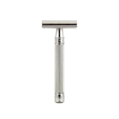 EDWIN JAGGER 3one6 Stainless Steel Knurled Double Edge Safety Razor NEW