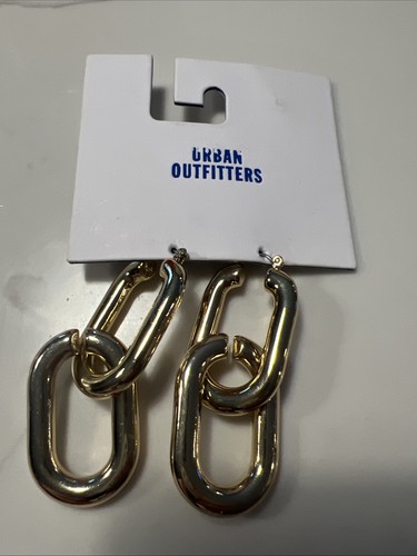 Urban Outfitters Large Chain Link Gold Tone Earrings