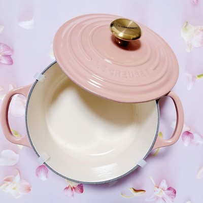Le Creuset Signature Cocotte Ronde 18cm 7 in 2qt Rose Pink Gold