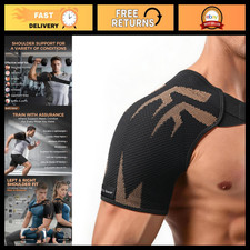 Adjustable Rotator Cuff Shoulder Brace for Men Women - Copper Fiber Support