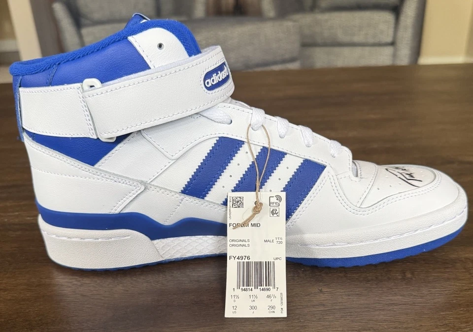 Rick Barry Signed Adidas Forum Mid Sneaker New With Tag & James Spence COA - Image 2 of 4