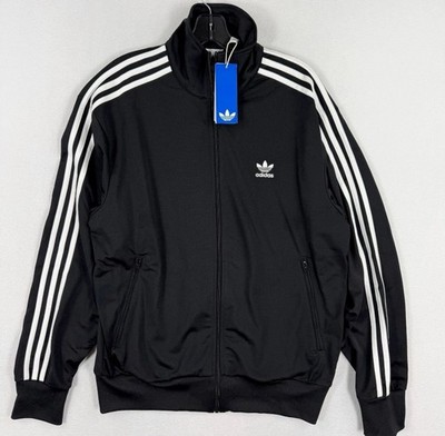 adidas Firebird Track Jacket Men s Size XL Black White IJ7058 NEW
