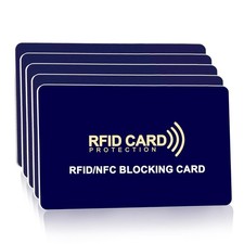 5-pack Rfid Blocking Cards  Contactless Nfc/rfid Credit Card  Passport Prot...