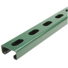 Single Channel Strut, Half Slotted, Steel, Painted, 9/16 In X 1-1/8 In Hole