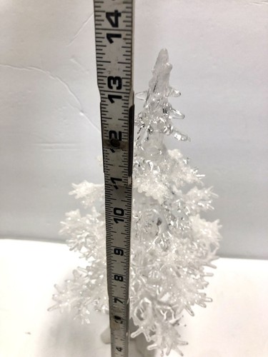 Vintage 14” Textured Acrylic Clear Christmas Tree, Table Top Color Changing - Picture 5 of 11