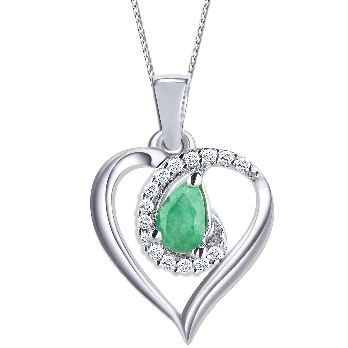 Echter Edelstein Herz Halskette 925 Silber Geschenk für Damen Frauen Freundin