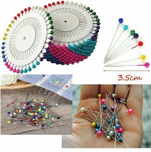 40 alfileres de baya para hacer vestir sastres de costura dobladillo artesanía decoración artesanal hiyab - Imagen 8 de 11