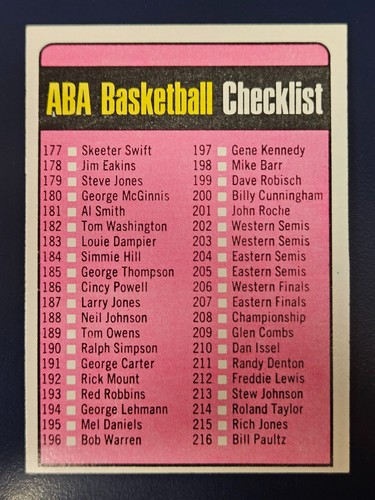 1973-74 Topps Basketballkarten vervollständigen Ihr Set, das Sie auswählen #141-264 - Bild 202 von 247