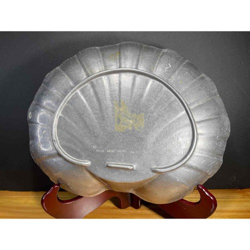 The Wilton Company RWP Serving Plate Sea Shell Pewter Platter Vintage - Picture 3 of 7