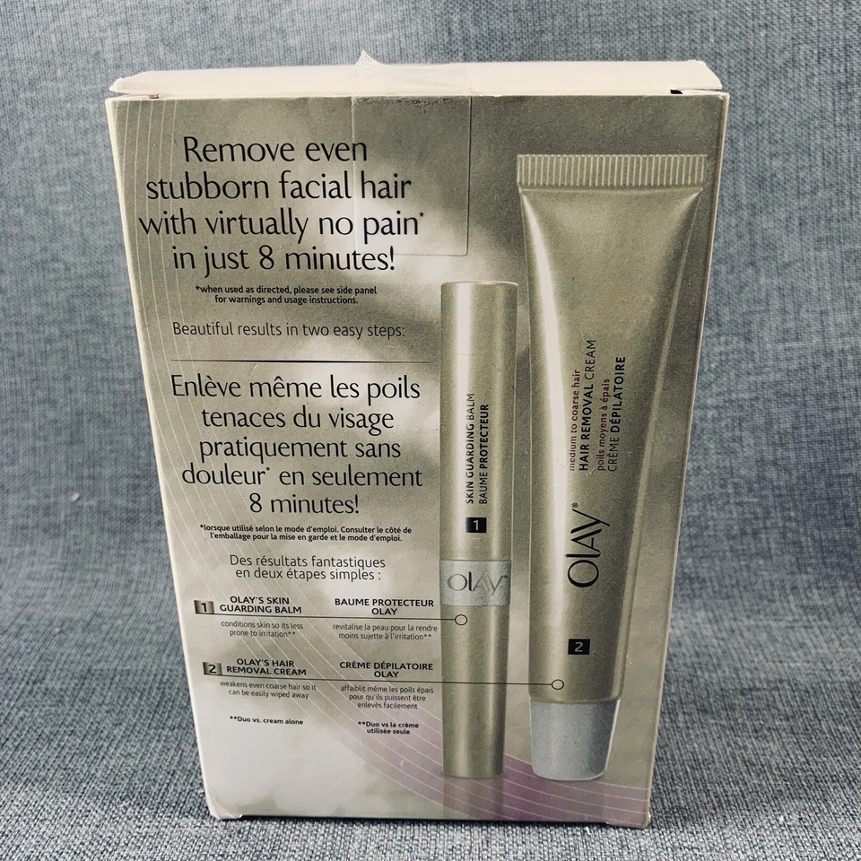 Olay Smooth Finish Facial Hair Removal Duo Medium to Coarse Hair Sealed RARE - Image 3 of 4