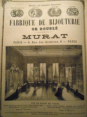 Boîte à Bijoux Ancienne Vide MURAT PARIS - Vintage, Pour Collection Ou Rangement - Occasion