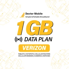 1GB 5G Data Plan on Verizon with SIM / eSIM | Tablet | Hotspot | Router & More