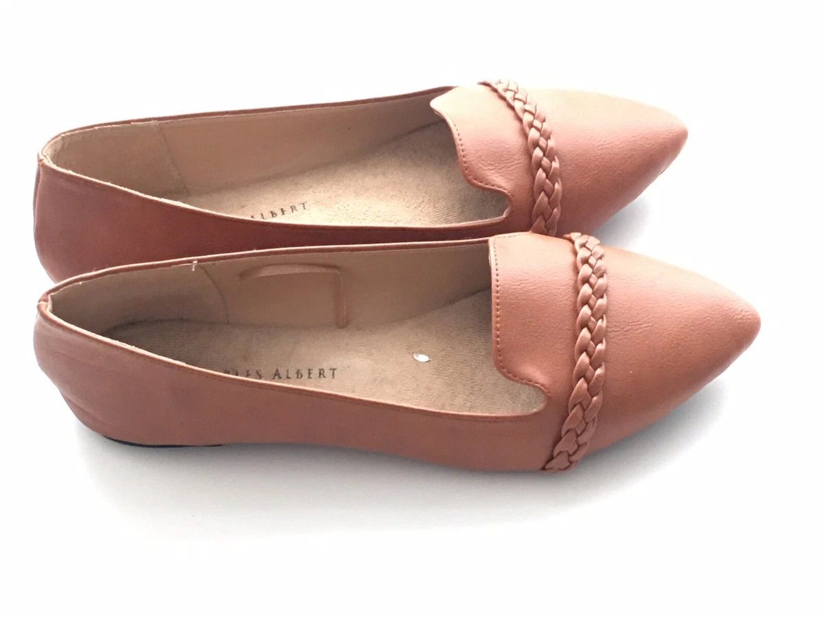 Burnt orange flat shoes clearance