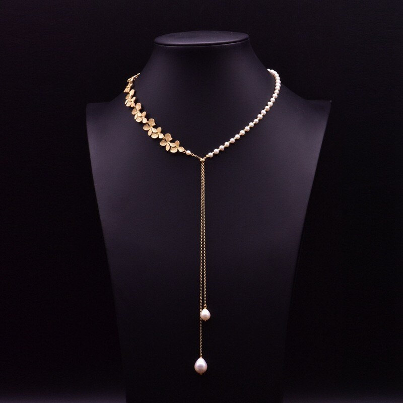 極美品！！CADEAUX カドー　LONG PEARL NECKLACE 2021 New High Quality Long Chain Pearls Sweater Necklace