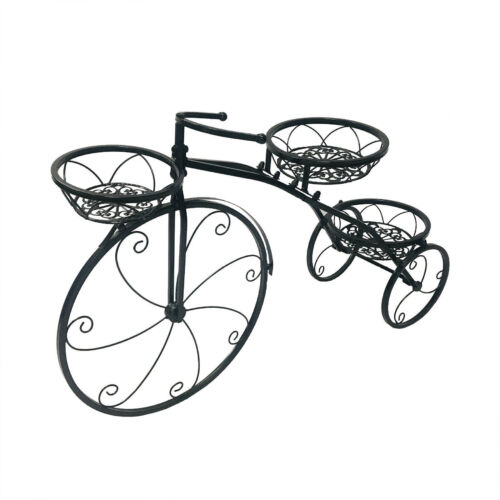 Tricycle Planter Metal Plant Stand Baskets Bicycle Garden Bike Flower Pot Decor