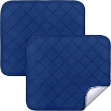 Washable Incontinence Chair Pad Waterproof Absorbent Bed Pads 18"x16" 2 Pack