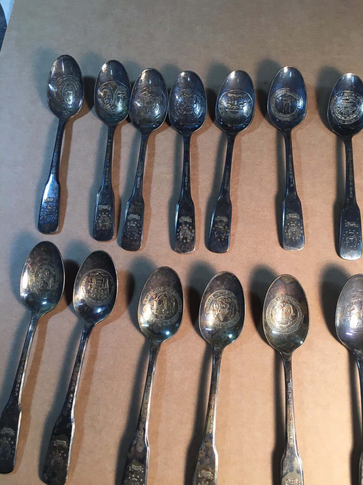 Orig Thirteen Colonies 1976 Spoon Set International Silver Plated ...