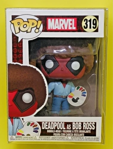 Funko Pop! Vinyl: Marvel Deadpool as Bob Ross Bobble-Head #319
