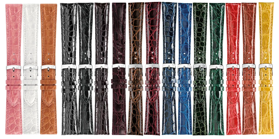 Correa de reloj Morellato Amadeus de cuero de cocodrilo genuino + batería adicional Foto 2 de 4