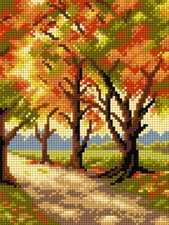 Orchidea Needlepoint canvas for halfstitch without yarn Autumn Trees