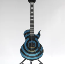 Electric Guitar Blue Wyld Zakk Bullseye Gold Hardware ABR Bridge Free Shipping