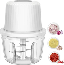 400ML Electric Garlic Chopper, 6 Blades Garlic Grinder Mini Vegetable Chopper, U