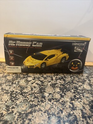 Yellow RC Car, Transforming Robot RC Cars for Kids Toys, 2.4Ghz 1:18