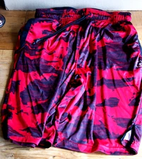 Red Urban Camo Drawstring Back Pocket AND1 Men's Shorts Size Large 10" Inseam