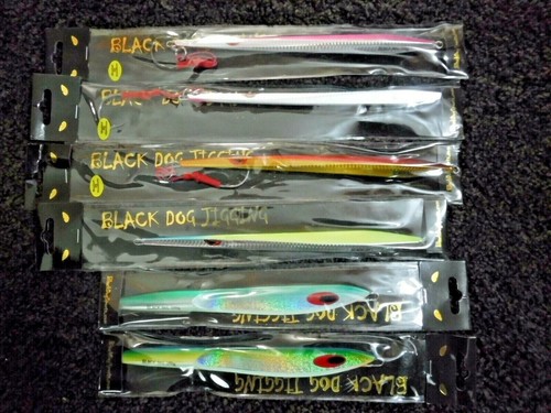 "6" BLACK DOG 250g Vertical Jigs 250 Gramm Angeln "RIGGED & UNRIGGED" - Bild 12 von 12