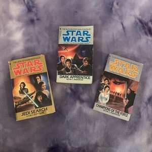Set of 3 Vintage Star Wars Trilogy Complete 1-3 of Jedi Academy Paperback Books