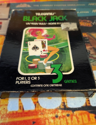 Black Jack (1981) ATARI 2600 VCS (Modul, Box) works 8-bit CIB SEARS !
