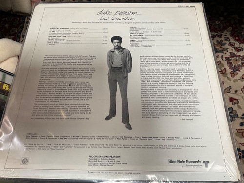 DUKE PEARSON “HOW INSENSITIVE” 1969 VINYL LP, VINYL, BLUE NOTE, NEW SEALED - Picture 2 of 2