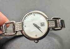 ESQ by Movado E5407 Diamonds SS White MOP Dial Bangle Bracelet Women's Watch