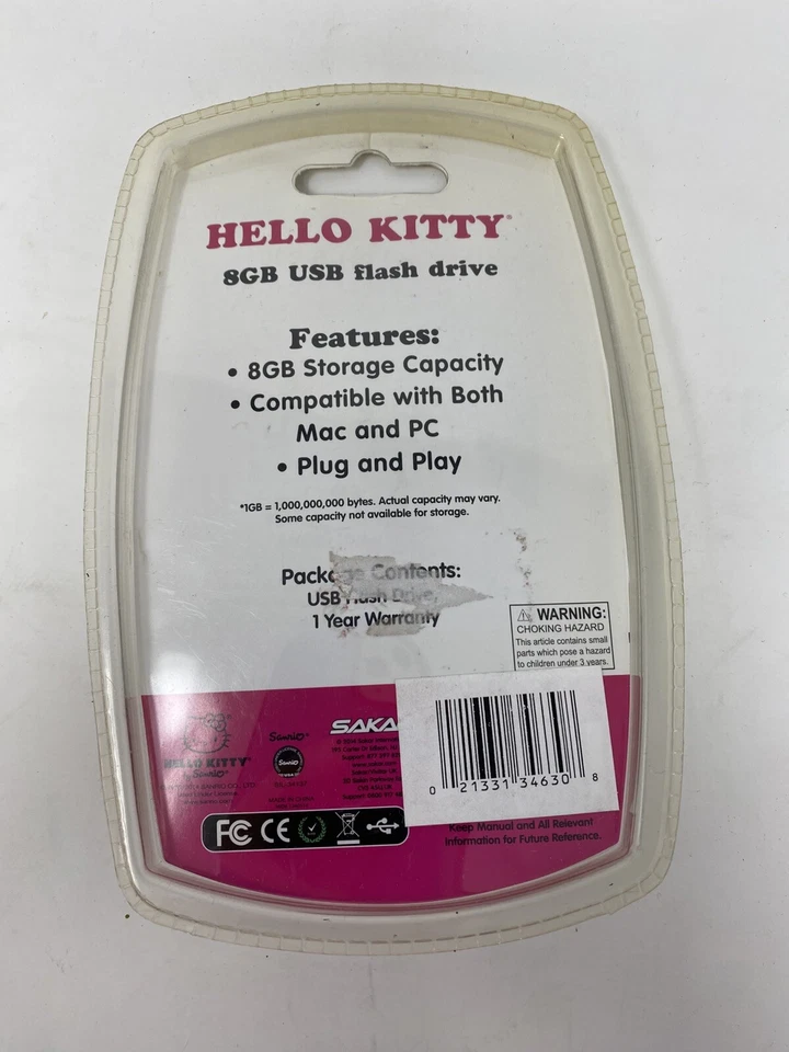 Hello Kitty Sakar 8GB USB Flash Drive Keychain Sanrio 2012 Brand New Mac PC - Image 2 of 4