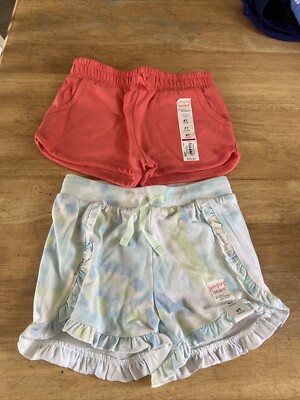 2 PAIRS JUMPING BEANS TODDLER GIRL SHORTS 4T NWT