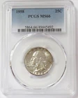 1958 WASHINGTON QUARTER 25C PCGS MINT STATE 66