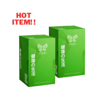 Premium ITSUKI KENKO HEALTH Detox Foot Pads Patch Herbal Cleansing 2 Box (100')