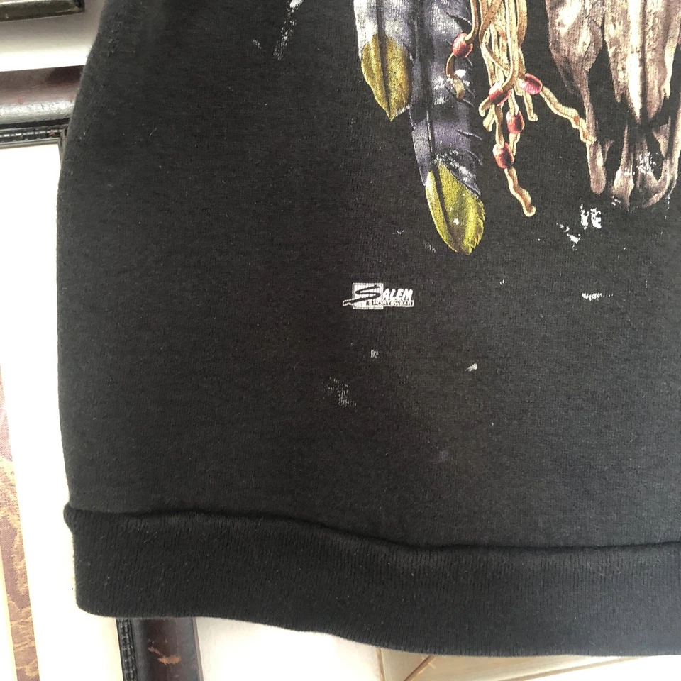 Толстовка с черепом Salem Sportswear Washington Redskins для мальчиков 18–20 винтаж A2288 - Изображение 3 из 4