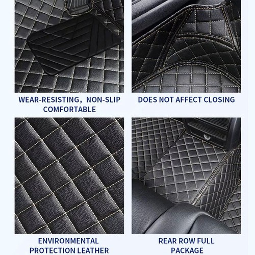 Right Hand Driving Custom Made Tailored Interior Car Floor Mat Luxury PU Leather - Picture 5 of 17