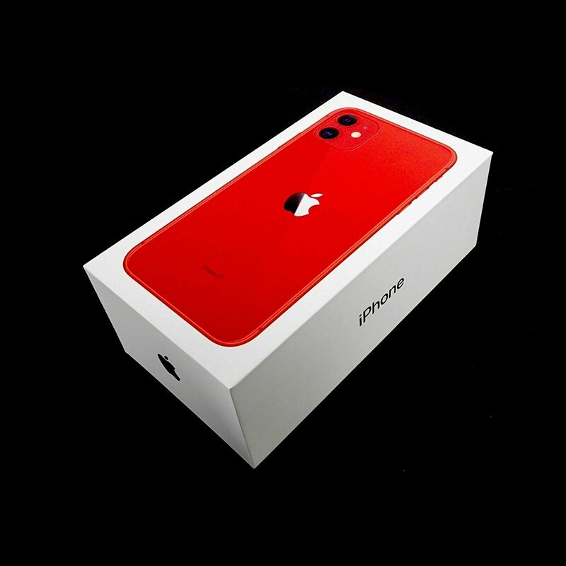 Empty Box For Apple iPhone 11 Red 64GB With Free Charging Cable