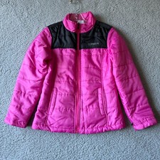 NEW Magellan Jacket Girls Extra Large 16 Pink Black Colorblock Puffer Youth Ski