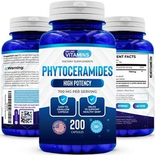 Phytoceramides 700mg - 200 Capsules - Best Value We Like Vitamins