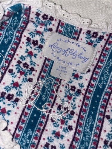 Lanz of Salsburg Nightgown Woman’s L Flannel Granny Gown HTF Blue Granny core - Picture 2 of 13