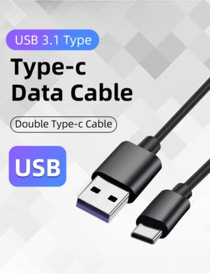 Type C USB C Data Charging Cable Fast Charger For Samsung Galaxy Huawei 1M Cable