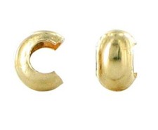 Crimp Cover, 100 Gold Plated Brass 4mm Crimp Covers to Hide Crimps & Knots